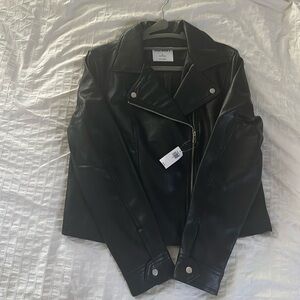 NWT old navy black faux leather jacket